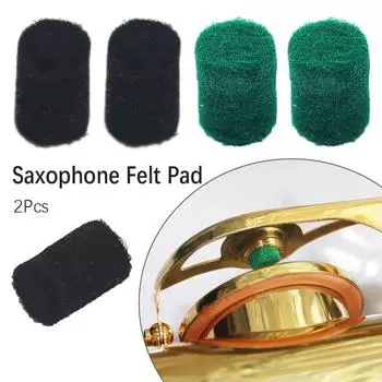 2Pcs Felt Saxophone Felt Pad Key Positioning Repair Parts Sax Felt Column Mute Function Instrument Accessory Saxophone Protector чёрный