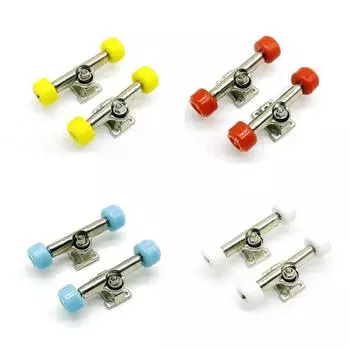 2PCS Finger Model Skateboard Parts Bearing Deck Wheel with Nuts & Bolts 4 Дополнительный цвет для хобби коллекционеров Fingerboard
