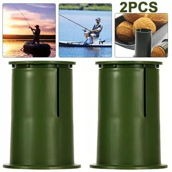 2Pcs Fishing Lure Ball Shaper Ground Bait Portable Maker Carp Fishing Tackle #C