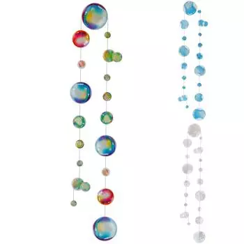 2 шт. плоская подводная гирлянда из пузырей для Русалочки, декор для вечеринки, плавающая подвесная серпантина для бассейна, океана, детский день рождения, детский душ, день рождения, свадьба, ребенок One Size синий