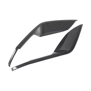 2Pcs Front Fog Light Eyebrow Lamp Cover Car Accessories for Byd Dolphin carbon fiber pattern