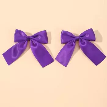 2Pcs Girl Cheer Up Bow Hairclips Delicate Ribbon Hairpins for Kids Hair Accessories 3.5inch Lovely Hair Pins Hairgripe