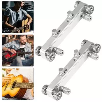 2Pcs Gitarre Brcke Schleifen Sander Gitarre Bass Sattel Sander Werkzeug (Silber