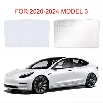 2pcs Glass Roof Sunshade Heat Insulation Sunroof Shade UV Reflector Cover Block Car Roof Sun Visor for Tesla Model 3 Y 2020-2024