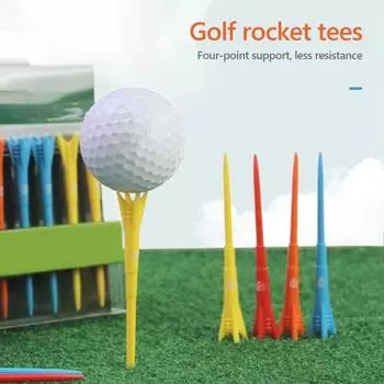 2Pcs Golf Tees Wear-resistant High Stability Low Friction Easy Installation Unbreakable Long Golf Tees Golf Training Tools жёлтый