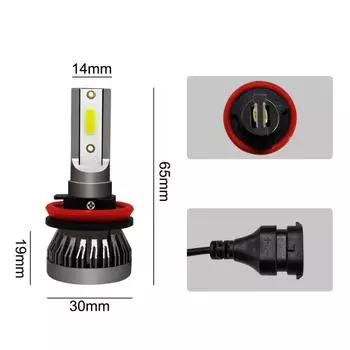2pcs H11 LED Headlight Conversion COB Bulb 120W 26000LM White High Power 6000K CHINA