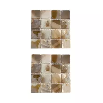 2pcs Handmade Shell Coasters Heat Resistant Cup Mat for Home Office Decoration Elegant Dining Table Accessories S кофейный