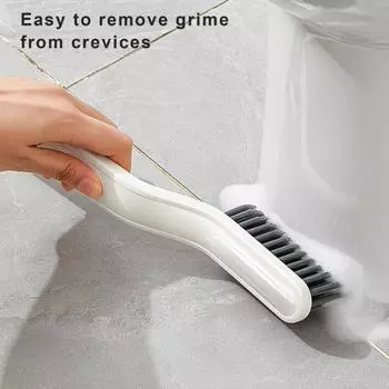 2 шт щеточные щетки с жесткой щетиной, универсальная щетка для чистки зазоров с нескользящей ручкой, пластиковая конструкция под углом 45 градусов