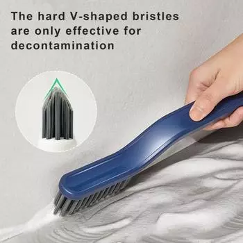 Щетки для чистки щелей из 2 штук с жесткой щетиной, универсальная щетка для чистки щелей с нескользящей ручкой, пластиковая конструкция под углом 45 градусов королевский синий