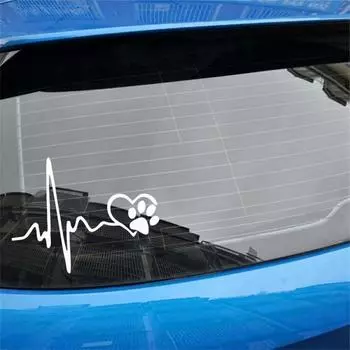 2PCS Heartbeat Rear Window Paster Portable Stylish Waterproof And Anti-scratch Car Accessories Car Stiker Creative Universal