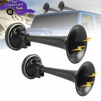 2PCS HOT SALE Super Loud one Trumpet Air Horn Super Loud one Tube Speaker for Car Vehicle Truck Train Boat серебряный