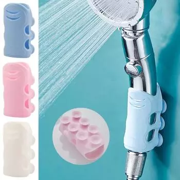 2pcs Hot Strong Attachable Shower Bath Head Holder Movable Bracket Powerful Suction ShowerSeat Chuck Holder Suction Cup Shower белый