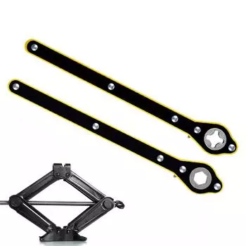 2Pcs Jack Garage Tire Wheel Lug Wrench Handle Labor-Saving Wrench Car Repair Tool Tire Wheel Lug Wrench for Small Cars SUVs Vans CHINA