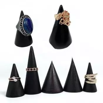 2Pcs Jewelry Display Ring Display Stand Wooden Ring Organizer Ring Holder Crafts DIY 2x3cm