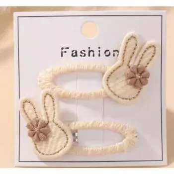2pcs Kawaii Cartoon Rabbit Hairclip Handmade for Kids Girls Hairbangs Sweet Hairclip Barrette New Style New Hairpin Ornaments