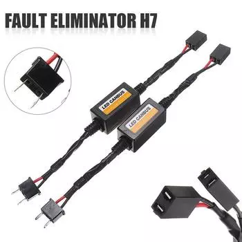 2Pcs LED Canbus Decoders H7 Headlight Anti-Flicker Harness Bulbs Resistor Warning Error Canceller Dropship LED Headlamp CHINA