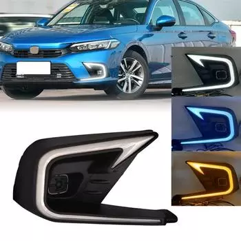 2pcs LED Daytime Running Light DRL Lamp Fit for Honda Civic 2022-2024