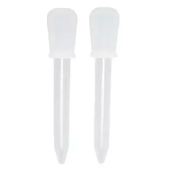 2pcs Liquid Dropper 5ml Capacity Safe Reliable Light Weight Compact Portable Pipettes for белый