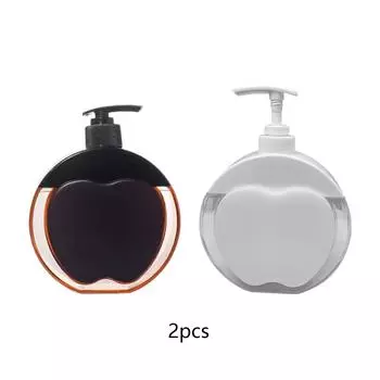 2Pcs Lotion Shower Dispenser 300ml Farmhouse Portable Hand Bath Shampoo Containers Refillable Pump Bottle Containers Devices белый