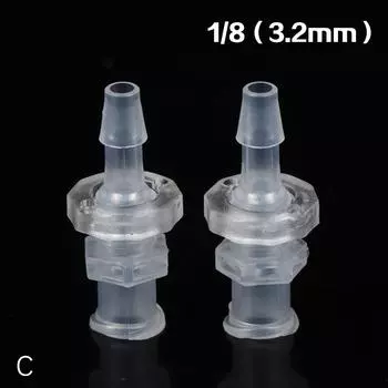 2Pcs Luer Lock Adapter Pp Plastic Air Valve Pipe Subpackaging Instrument Connect 3.2mm