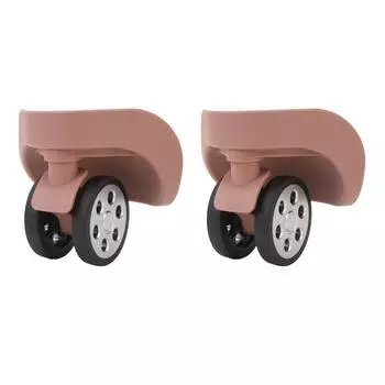 2Pcs Luggage Wheels 360 Degree Rotating Quiet Antiwear ABS Rubber Suitcase Caster with Screws for