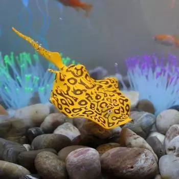 2pcs Luminous Simulation Fish Floating Silicone Animal Sculpture Miniatures Statue Fish Tank синий