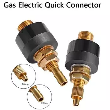 2Pcs M16 Welding Nozzles 6/8mm Welding Connector Gas Electric Quick Connector Welding Equipment 6mm