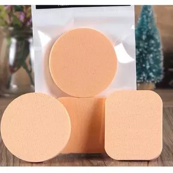 2PCS Makeup Foundation Beauty Cosmetic Face Sponge Пудра для губ One Size розовый