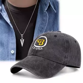 2pcs Men s Women s Fashion Leisure Sun Hat Letters Embroidery Baseball Cap Hundred Match Arrow Pendant Necklace Set Couple Duck Tongue Cap чёрный