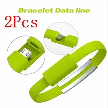 2шт Micro Usb-браслет-кабель для смартфона, универсальное зарядное устройство для Iphone Android android