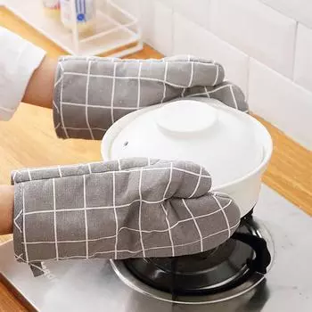 2pcs Microwave Oven Gloves Baking Cooking Tools Accessories High Temperature Resistant Kitchen Baking Oven Gloves