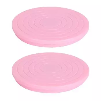 2Pcs Mini 360 Degree Rotating Cake Base Stand Decorating Turntable Kitchen Baking Tool