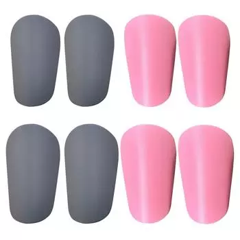 2Pcs Mini Football Shin Pad Soccer Training Shank Board Wear-resistant Extra Small Shin Pad Shock Absorbing for Kids Adults 8*5CM серый