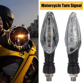 2pcs Mini LED Motorcycle Turn Signal Lights - 12V 10mm Amber Indicator Lights For Direction, Easy To Install Waterproof N2F9