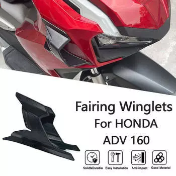 2Pcs Motorcycle Aerodynamic Fairing Winglet ABS Spoiler Compatible Models Side Spoiler for Honda ADV160 2025 2025 Accessories чёрный