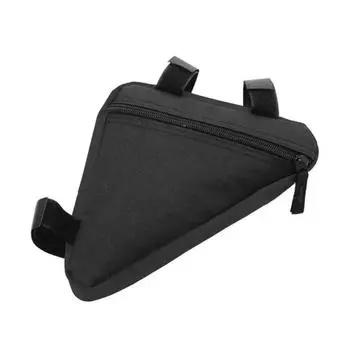 2Pcs Motorcycle Bicycle Front Tube Triangle Bag + Tail Saddle Bag Set Front Tube Frame Pouch Saddle Tool Kit Bag