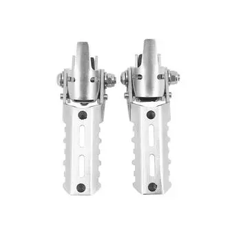 2pcs Motorcycle Front Foot Pegs Folding Footrests Clamps Modification Parts Compatible For Bmw R1250GS R1200 GS серебряный