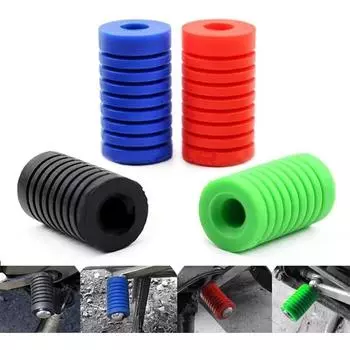 2Pcs Motorcycle Gear Lever Protector Cover Pedal Rubber Cover Lever Foot Pad for Yamaha Suzuki Kawasaki Honda Accessories красный