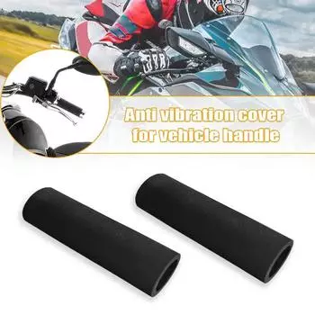 2PCS Motorcycle Handlebar Cover Slip-on Anti Vibration Comfort Handlebar Grip Sleeve Foam Anti-slip Handle Levers EVA Grips чёрный