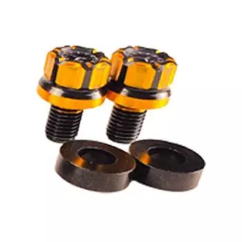 2Pcs Motorcycle Hole Plugs Aluminum Rear View Screws for Most Motorbike Scooter Rustproof Screws чёрный