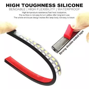 2Pcs Motorcycle Led Rear Turn Signal Brake Light Stop Daytime Running Lights for motorcycle ATV,Waterproof 11.8inch.