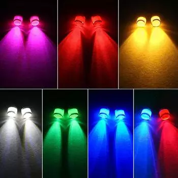 2Pcs Motorcycle LED Strobe Driving Lights Super Bright Fog Lamp Headlight Daytime Running Light Universal Motocycle Accessories белый