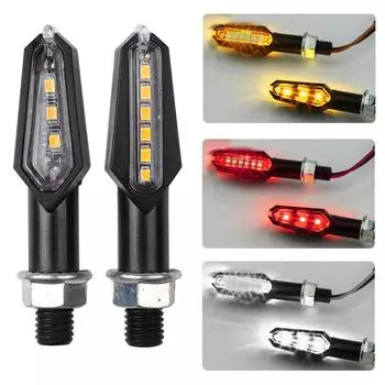 2PCS Motorcycle LED Turn Signal Lights For Yamaha Honda Kawasaki LED Motorcycle Flasher Light Bulbs Motorbike Tail Light Blinker жёлтый