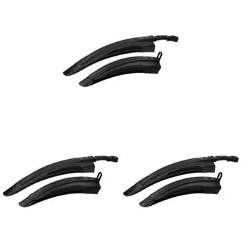 Комплект из 2 крыльев для горного велосипеда, передние и задние крылья для велосипеда (черный)