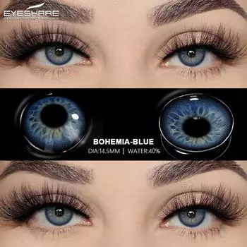 2Pcs Natural Colored Contacts for Eyes Blue Lenses Brown Eye Contacts Yearly Lens Makeup Gray Pupils Use for Eye