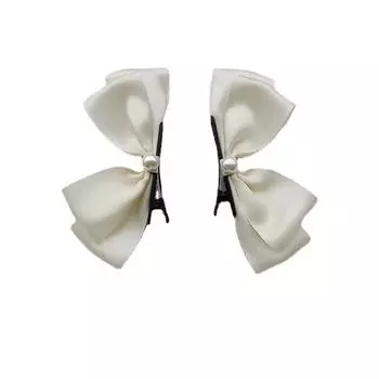 2PCS New Fashion Nail Bead Three-dimensional Bow Hair Clips Gilr Lovely Hairpins Hair Accessories Barrettes For Kid Headdress