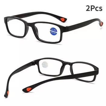 2 шт. Новые очки для чтения для пожилых людей, очки для женщин с защитой от синего света, очки для чтения с защитой от синего света 1