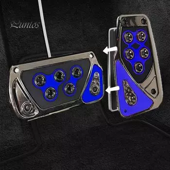 2 шт. нескользящие накладки на педали автоматической коробки передач, сменный комплект, износостойкие, простая установка, накладки на педаль газа и тормоза, автозапчасти чёрный