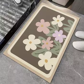 2pcs Non-slip Quick-drying Foot Pad At The Door Carpet Soft Diatom Mud Absorbent Pad 40*60CM