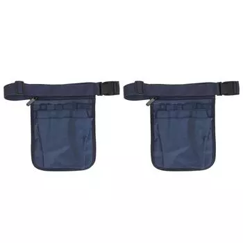 2Pcs Nurse Utility Organizer Oxford Fabric Tear Resistant Waterproof Adjustable Nurse Fanny Pack синий